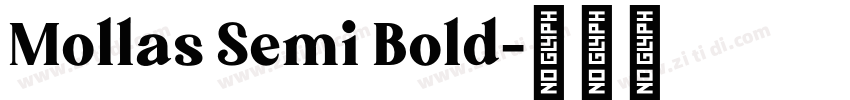 Mollas Semi Bold字体转换
